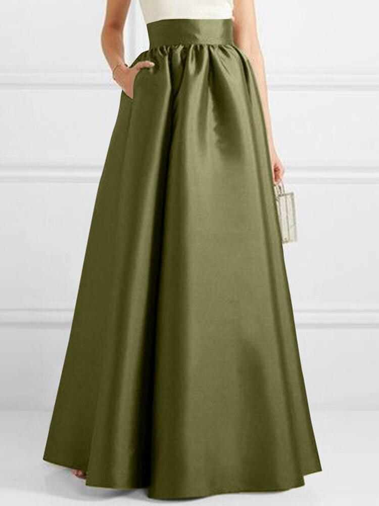 On sale - Satin Silk Long Skirts - 10 Colours - Free