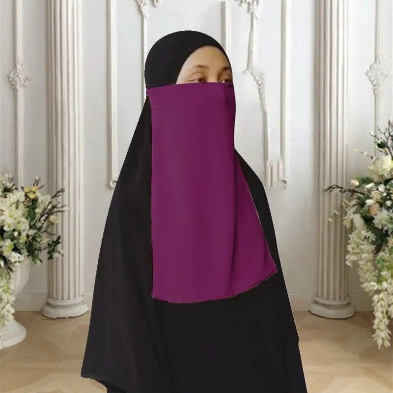 On sale - Single Layer Niqab - 16 Colours - Free shipping -