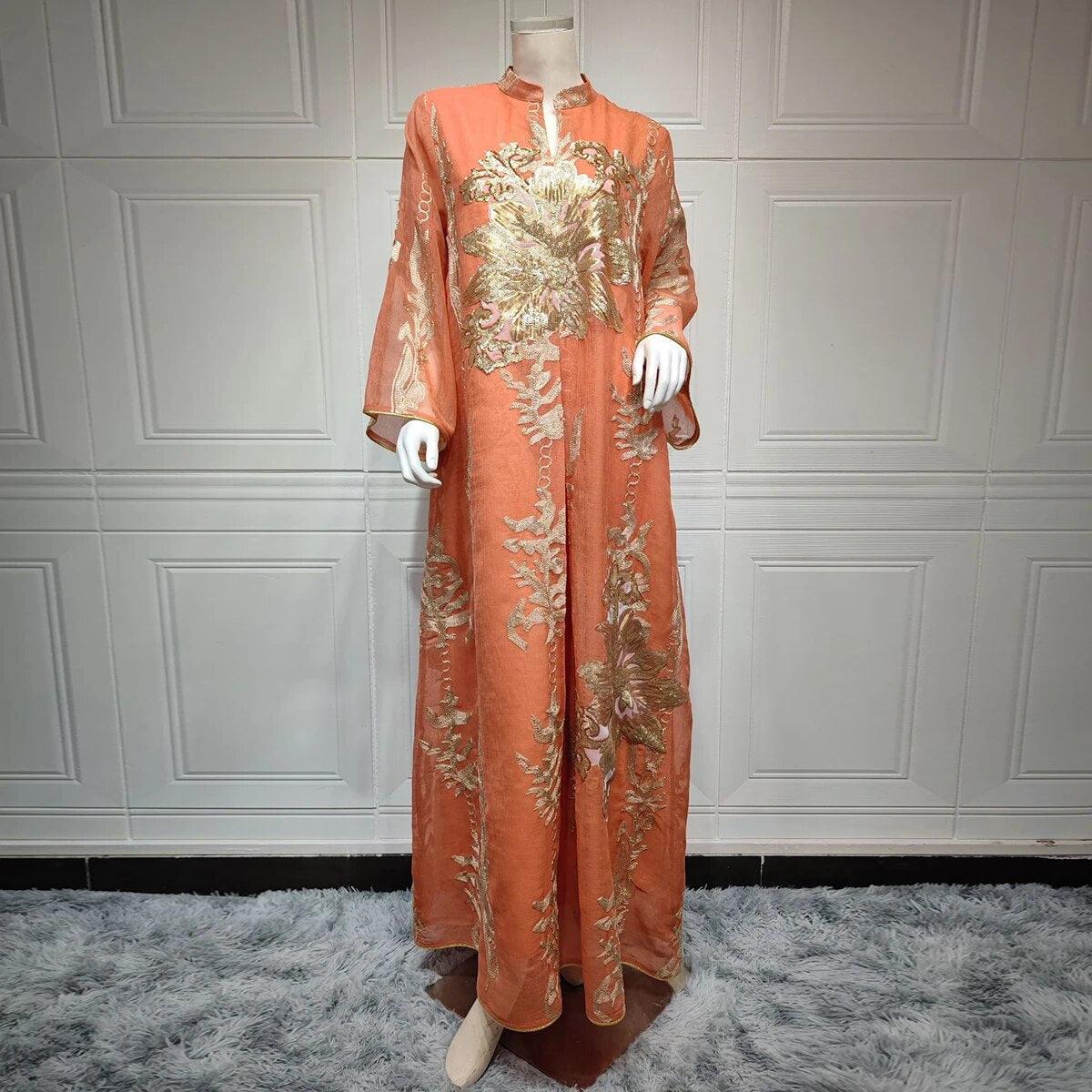 On sale - Siskakia Embroidered Kaftan Dress - 4 Colours -
