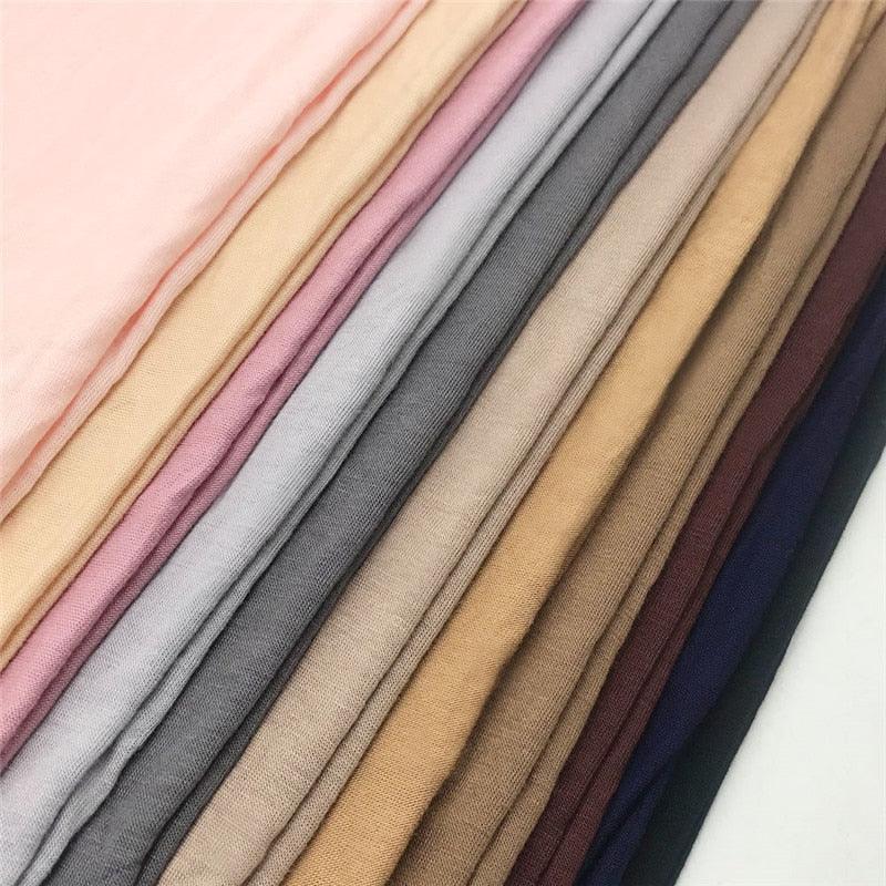 On sale - Soft Cotton Jersey Hijab - 65 Colours - Free