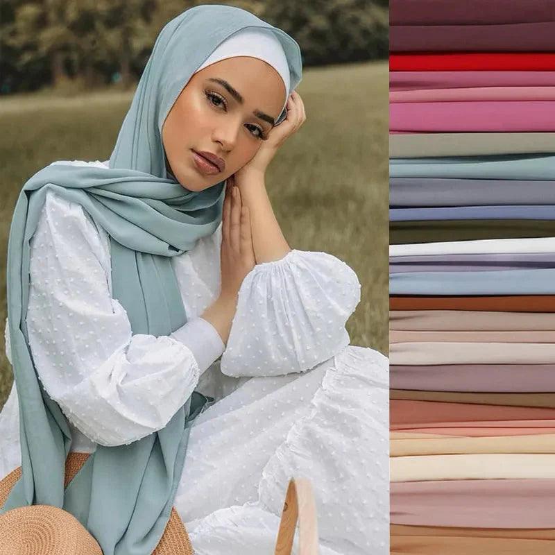 On sale - Stylish Chiffon Hijab - 65 Colours - Free shipping