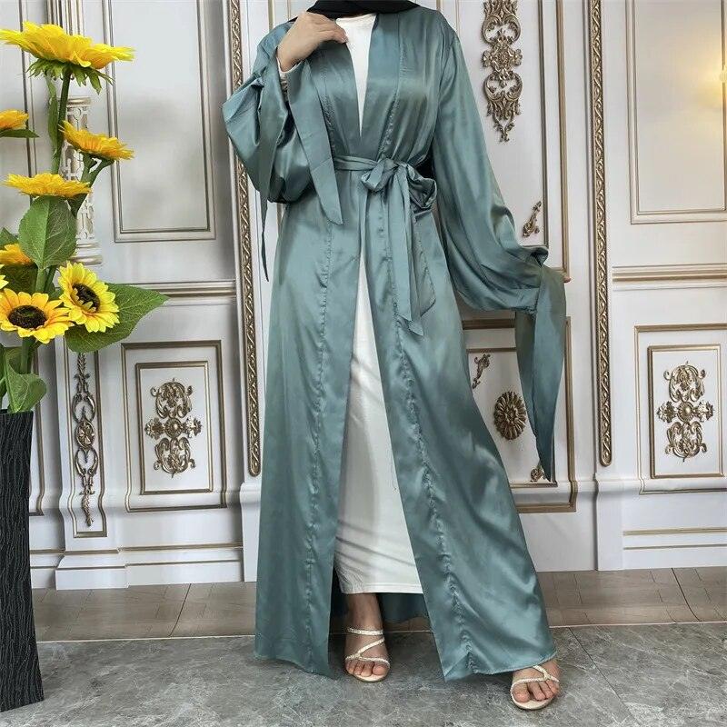 On sale - Stylish Open Abaya Robe - 10 Colours - Free