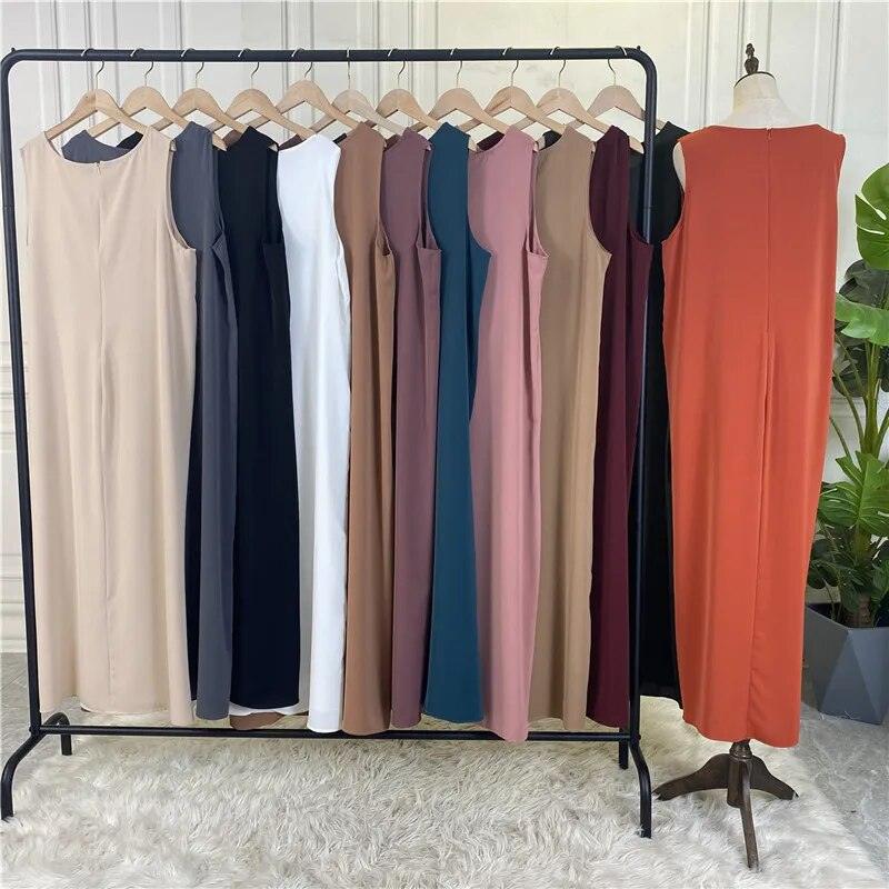 On sale - Under Abaya Inner Dress - 12 Colours - Free